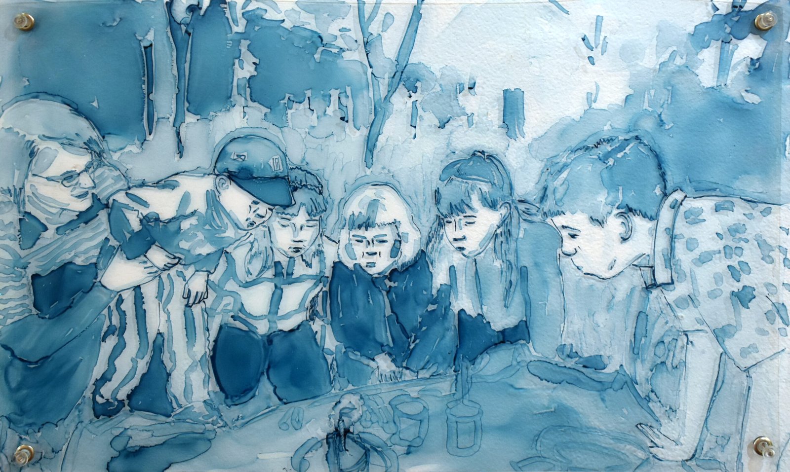 “Une autre année”, encre sur plastique, 18 x 29 cm, 2026
